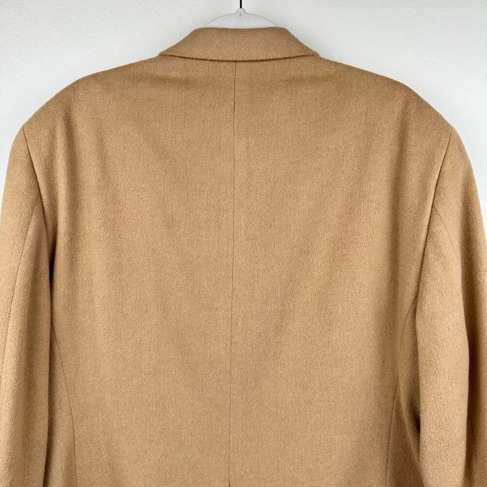 NEW CHAPS Men's Blazer Jacket 100% Camel Hair 2 Button Tan 46R Quiet Luxury